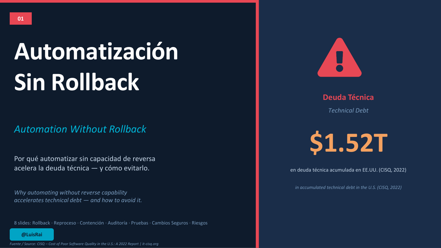 Automatizacion sin rollback, lamina 1