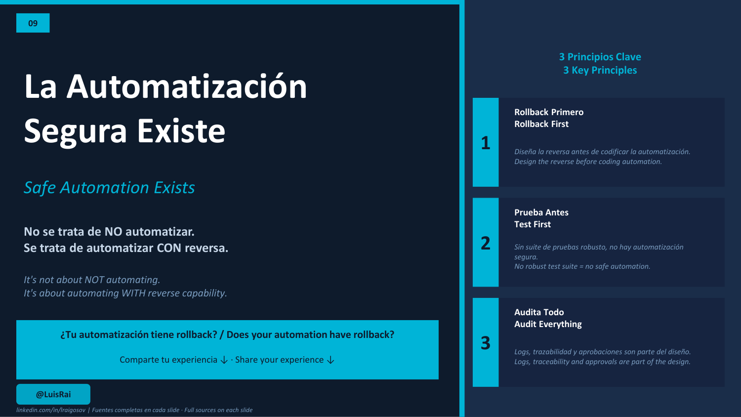 Automatizacion sin rollback, lamina 9