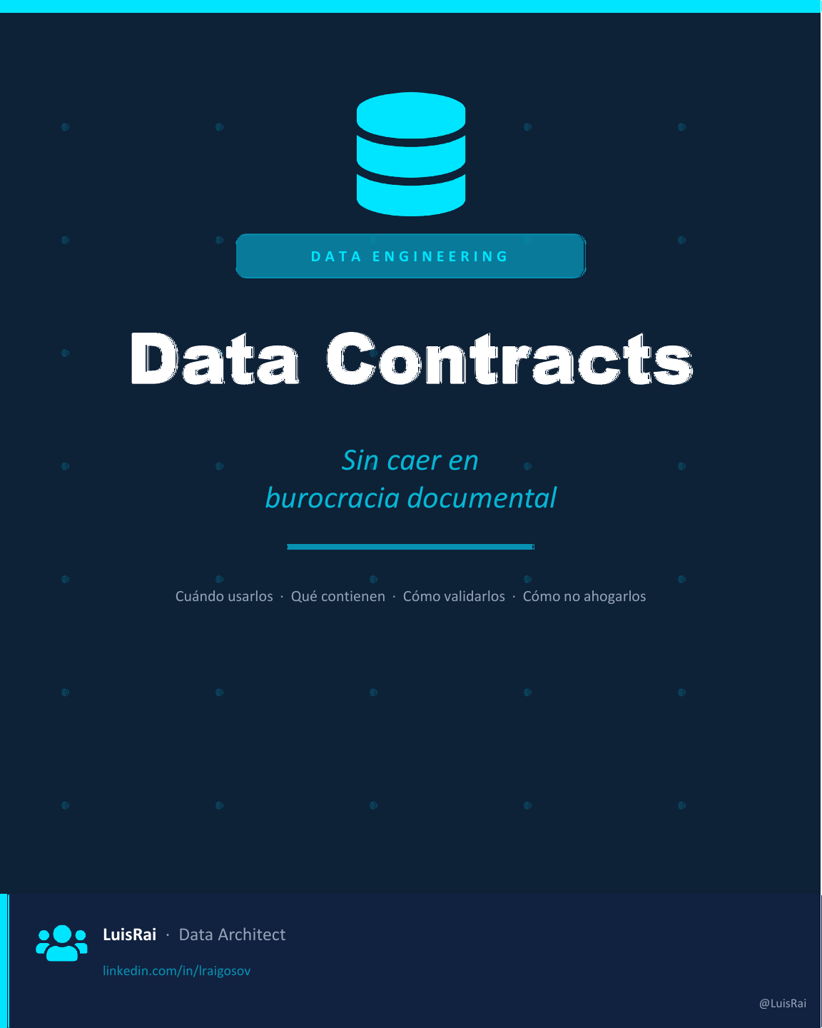 Data contracts para equipos de datos, lámina 1