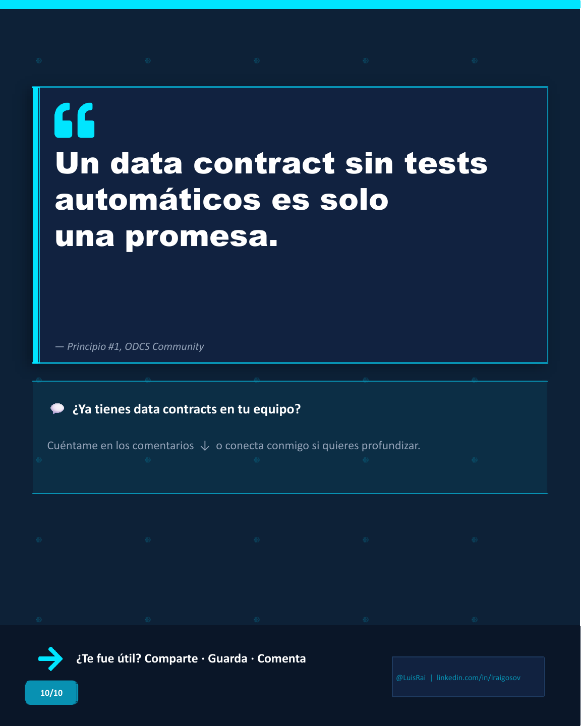 Data contracts para equipos de datos, lámina 10