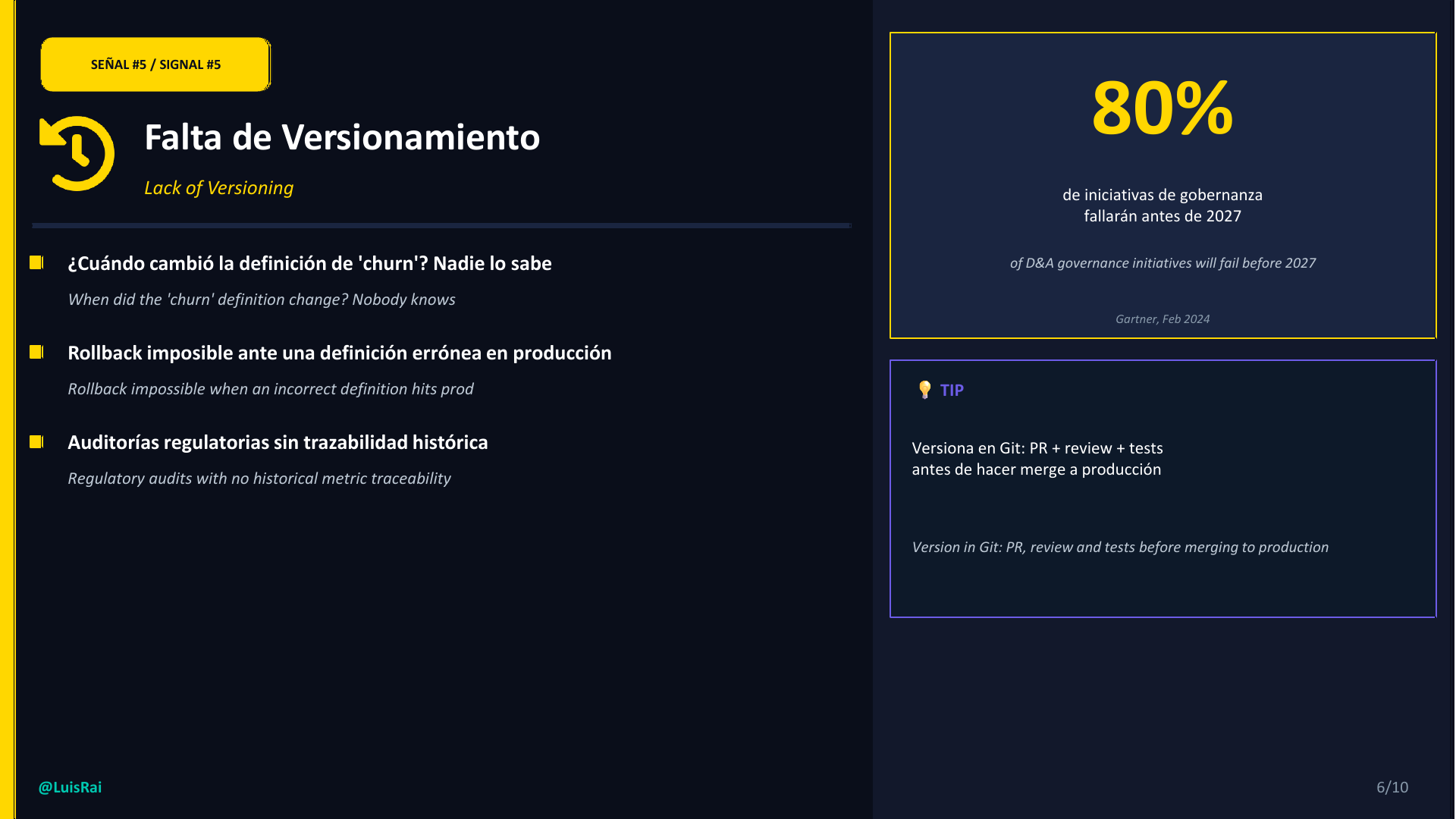 Señales de semántica débil, lámina 7